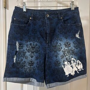 Disney Haunted Mansion Women’s Denim Shorts - Side Medium